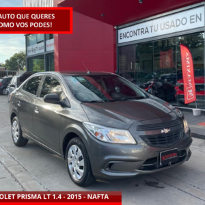 CHVEROLET PRISMA LT 1.4 - AÑO:2015.